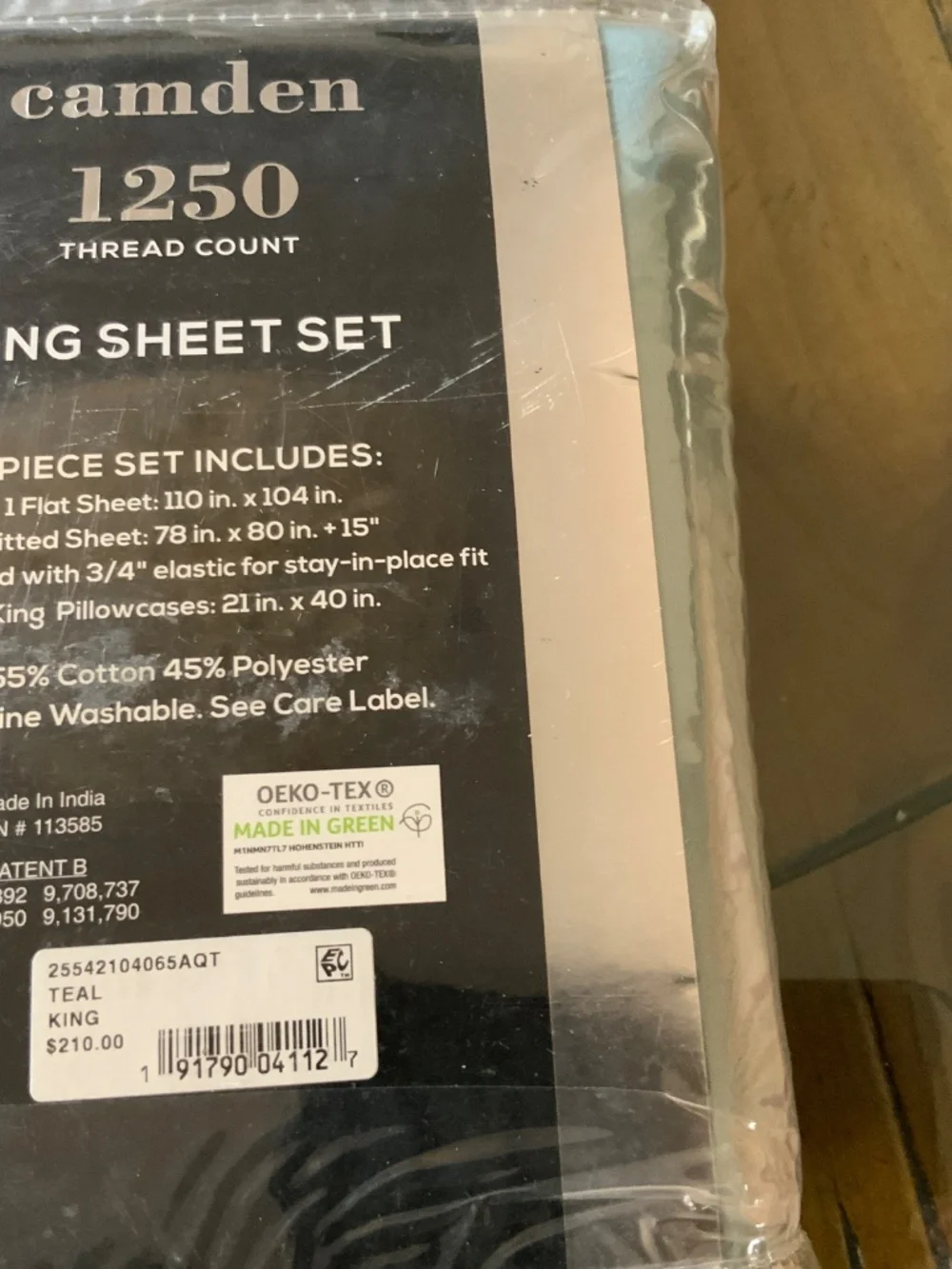 Camden king sheet set